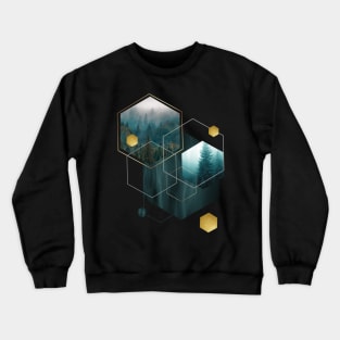 Forest cube gold Crewneck Sweatshirt
